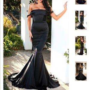 Delilah Corset Gown- Black